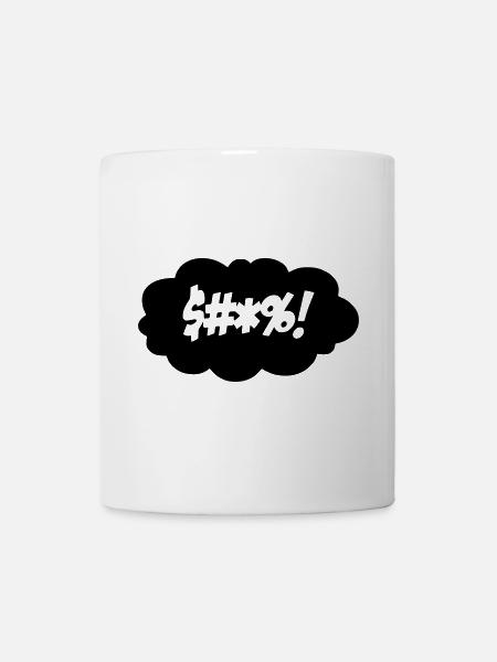 Une malédiction dans un nuage pensant $#*%! * - Mug blanc - blanc