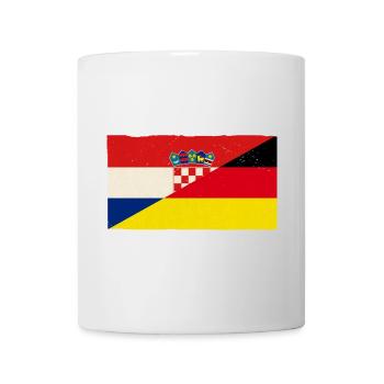 Deutschland und Kroatien Vintage Flagge - Tasse - Weiß - Vorne