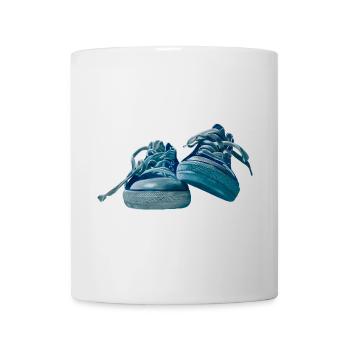 Design de baskets bleues - Mug blanc - blanc - Devant