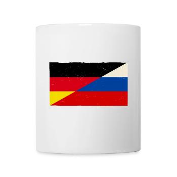 Deutschland und Russland Vintage Flagge - Tasse - Weiß - Vorne