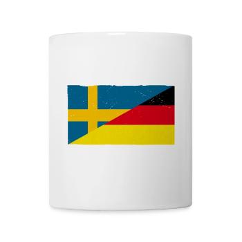 Deutschland und Schweden Vintage Flagge - Tasse - Weiß - Vorne