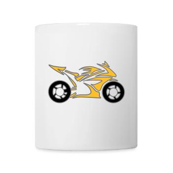 Moto Vélo Chopper Mobylette Roll - Mug blanc - blanc - Devant