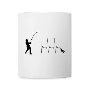 Pêcheur, pêche, pêcheur, canne à pêche, ECG - Mug blanc - blanc - Devant