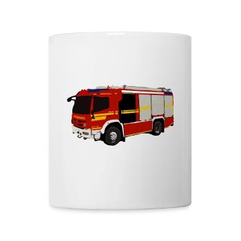 Feuerwehrauto Grafikstil - Tasse - Weiß - Vorne