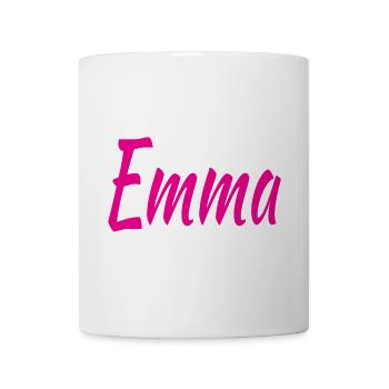 Emma Pink Handlettered Name - Tasse - Weiß - Vorne
