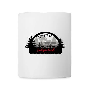 Switzerland Scherenschnitt - Tasse - Weiß - Vorne