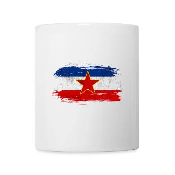 Drapeau vintage de la Yougoslavie - Mug blanc - blanc - Devant