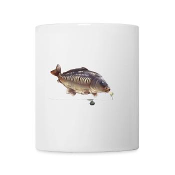 Mirror Carp Fishing Boilie Rig Design Angler Bite - Mug - white - Front