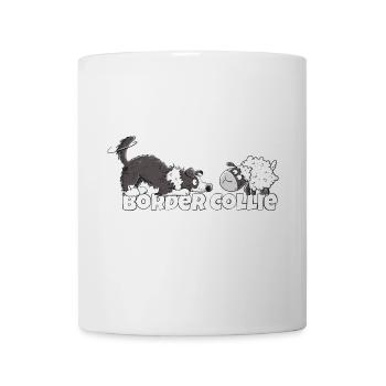 Border Collie And Sheep I Herding Dog Dog Fun - Mug - white - Front