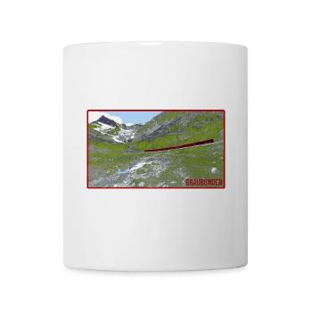 Graubünden Bergzug im Grünen - Tasse - Weiß - Vorne