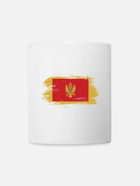Montenegro Vintage Flagge - Tasse - Weiß