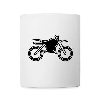 Illustration du logo du symbole Motocross Kids Symbol Emblème - Mug blanc - blanc - Devant
