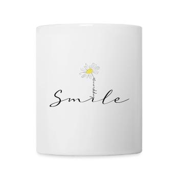 Smile happiness flower Marguerite original - Mug - white - Front