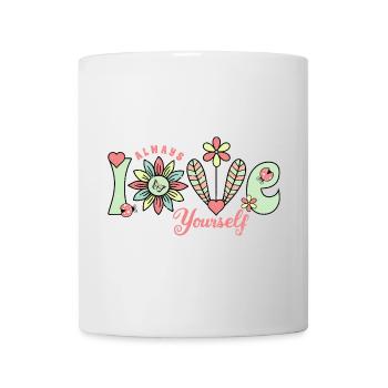 Aimez-vous toujours - Mignon été floral - Mug blanc - blanc - Devant