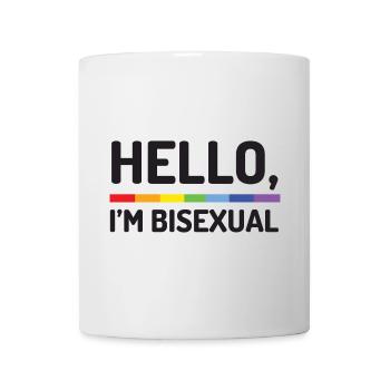 Hallo, ich bin bisexuell - Tasse - Weiß - Vorne