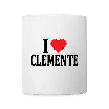 T-Shirt Ich liebe Clemente T-Shirt Geschenkidee - Tasse - Weiß - Vorne