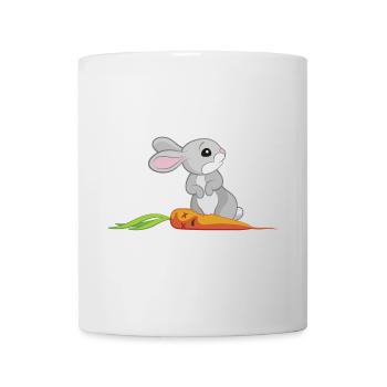Häschen mit Möhre - Tasse - Weiß - Vorne