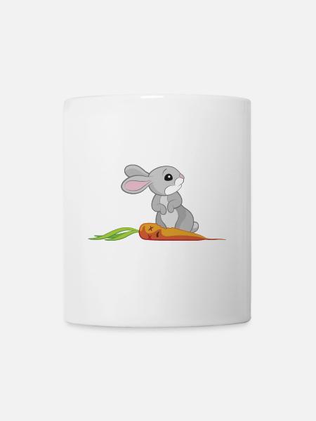 Häschen mit Möhre - Tasse - Weiß