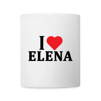 T-Shirt Ich liebe Elena T-Shirt Geschenkidee - Tasse - Weiß - Vorne