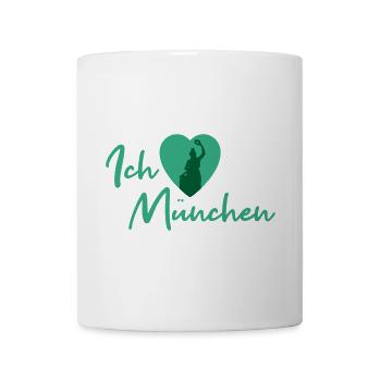 Ich liebe München - Schriftzug - Tasse - Weiß - Vorne