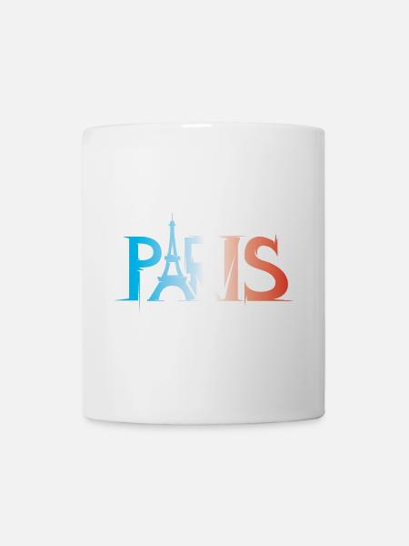 Paris Farben Symbol Eiffelturm Illustration Icon - Tasse - Weiß