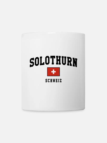 Solothurn Schweiz Flagge Design - Tasse - Weiß