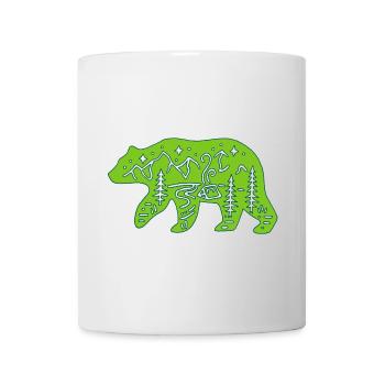 Nature totem green bear - Mug - white - Front