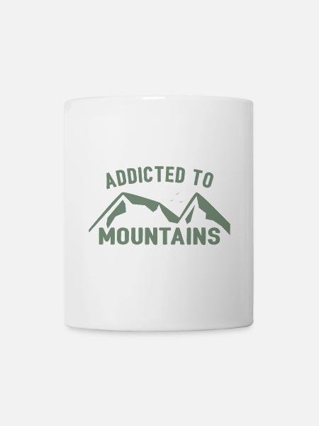 Accro à la montagne - Mug blanc - blanc