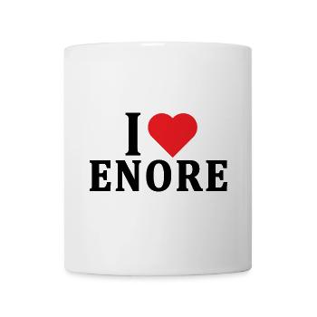 t-shirt I love Enore t shirt gift idea - Mug - white - Front