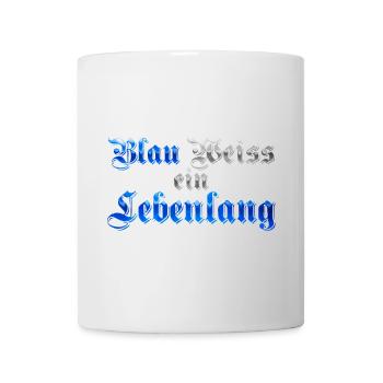 Blau Weiss ein Lebenlang - Tasse - Weiß - Vorne