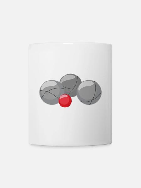 Boules pour pétanque et pétanque - Mug blanc - blanc