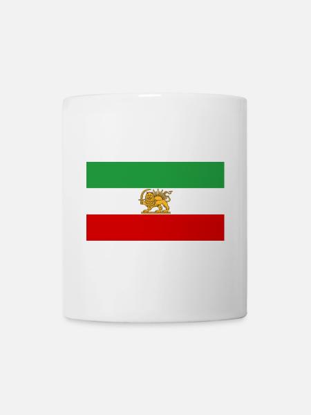 Lion and Sun Iran Flag - Mug - white