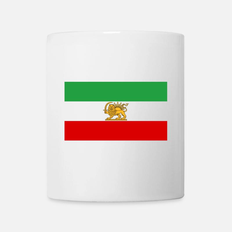 Lion and Sun Iran Flag - Mug - white