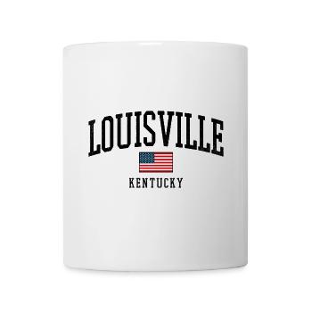 Louisville Kentucky USA Flagge Design - Tasse - Weiß - Vorne