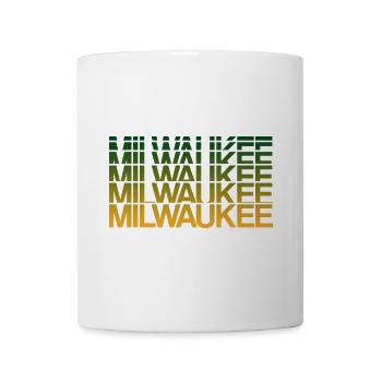 Milwaukee Gradient Blockprint - Tasse - Weiß - Vorne