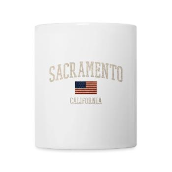 Sacramento Americana Flag Design - Tasse - Weiß - Vorne