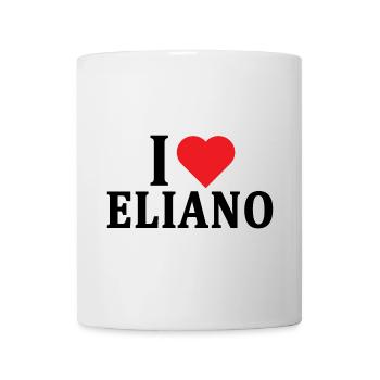 t-shirt J’adore Eliano idée cadeau t-shirt - Mug blanc - blanc - Devant