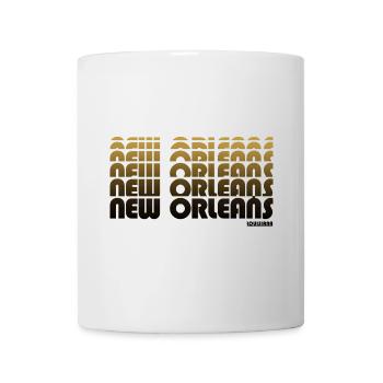 Goldenes Art Deco New Orleans Muster - Tasse - Weiß - Vorne