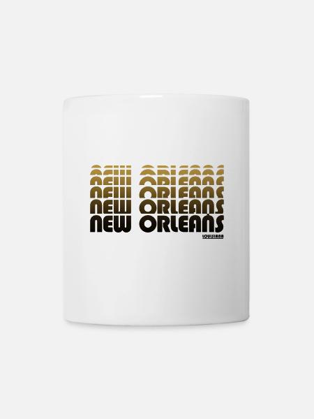 Golden Art Deco New Orleans Pattern - Mug - white