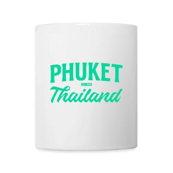 Phuket Thailand Teal Script - Mug - white - Front