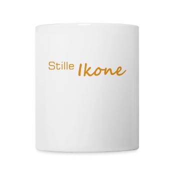 Silent icon font in orange - Mug - white - Front
