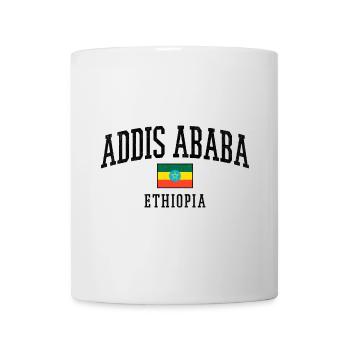 Addis Ababa Ethiopia Flag Motif Graphic Description - Mug - white - Front