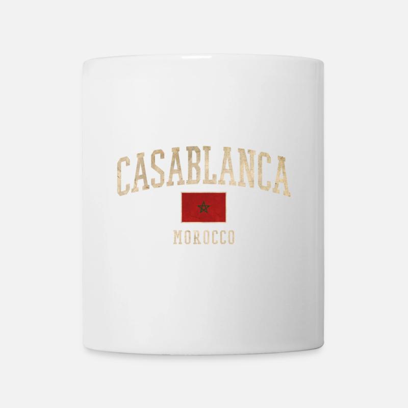 Emblème de Casablanca Maroc - Mug blanc - blanc