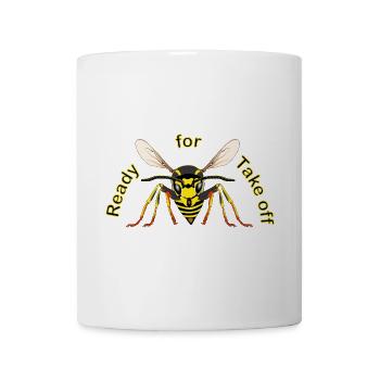Guêpe prête pour le décollage - Mug blanc - blanc - Devant