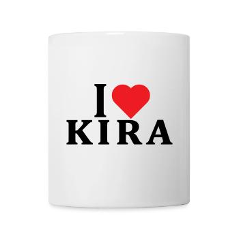 T-Shirt Ich liebe Kira T-Shirt Geschenkidee - Tasse - Weiß - Vorne