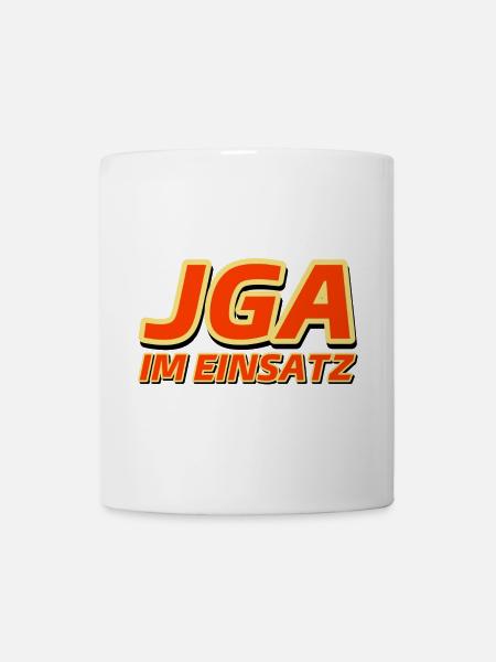 JGA IM EINSATZ - Junggesellenabschied - Tasse - Weiß