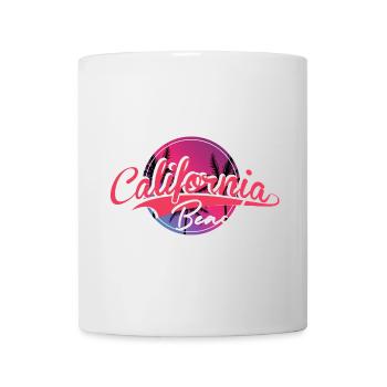 California Beach Sunset Script - Mug - white - Front