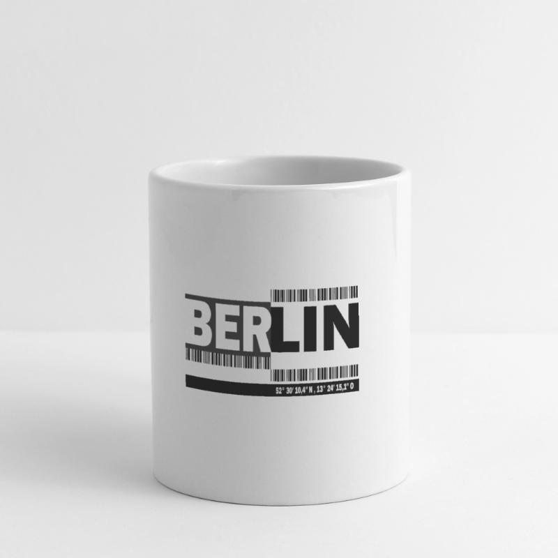 BERLIN - code-barres Mug blanc
