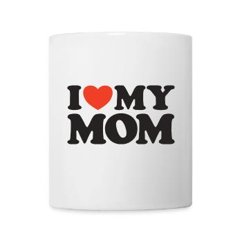 I love my Mom Heart Shirt - Mug - white - Front