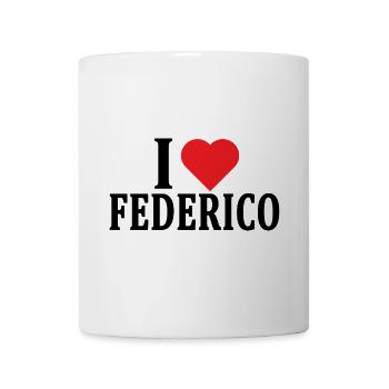 T-Shirt Ich liebe Federico T-Shirt Geschenkidee - Tasse - Weiß - Vorne